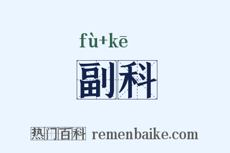 副科是什么意思的图片